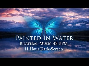 Anxiety & Stress Relief 🎧 Calming Bilateral Music (48 BPM) | 11 Hour Dark Screen | Piano, Nature
