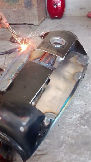 making design on bike fuel tank with welding # short