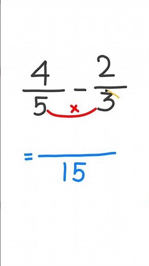 Subtract Fractions FAST! 🦋 Butterfly Method Trick #MathShorts #mathtricks