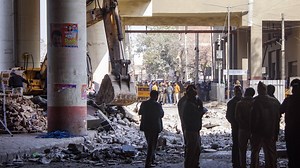 Panic At Delhi's Gokulpuri Metro Station As Portion Of Boundary Wall Collapses