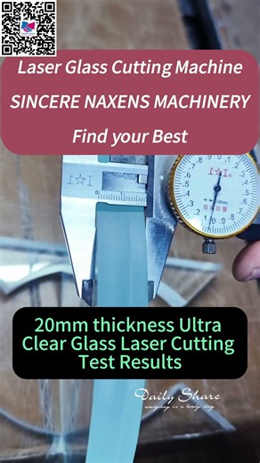 Laser Cutting Test for 20mm Thickness Glass,Automatic Laser Glass Cutter,Laser Cutter for Glass