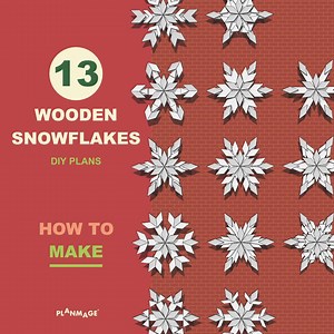 13 Wooden Snowflakes Plans for Christmas Decoration - How to Make a Snowflake DIY PDF Download - Etsy