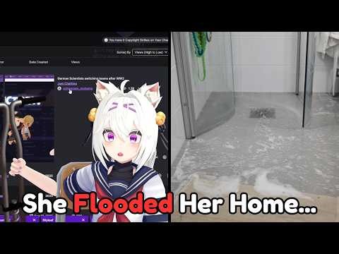 Filian's Breaks Her Shower And Floods Her Apartment