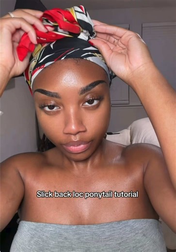 Slick Back Loc Ponytail Tutorial