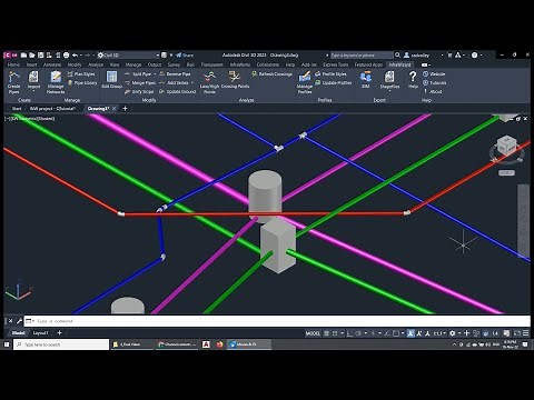 Quick tutorial for infraWizard AutoCAD add-in for infrastructure BIM modeling