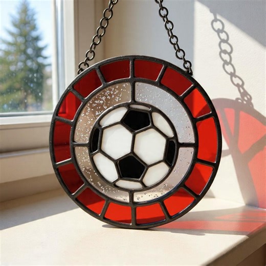Stained Glass Soccer Ball Pattern. Sports Pattern Digital High Quality Pattern Pdf and Jpg - Etsy