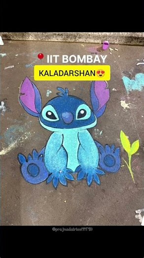Road painting 🎨 IIT Bombay 📍 KALADARSHAN 😍#iitbombay #iit #shorts