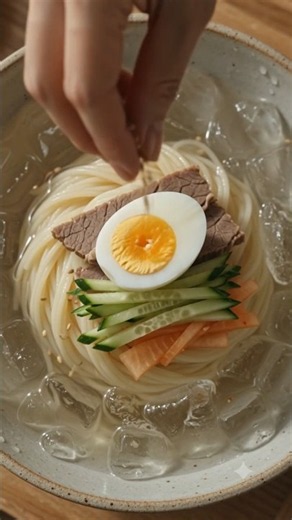 🍜🇰🇷 Authentic Busan Milmyeon | Busan's Famous Cold Wheat Noodles #Shorts