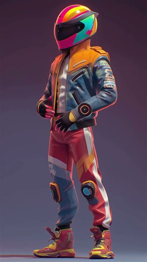 Futuristic Racing Driver | Cyber Racer Character Showcase | High-Speed Sci-Fi Design