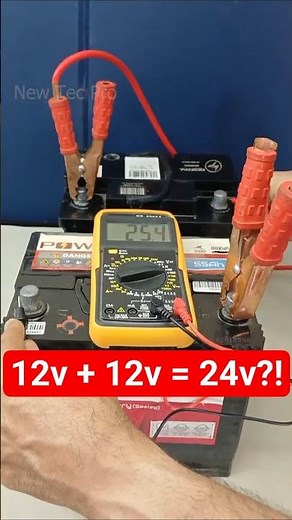 Need 24V? Use Two 12V Batteries in #Series ! #Shorts