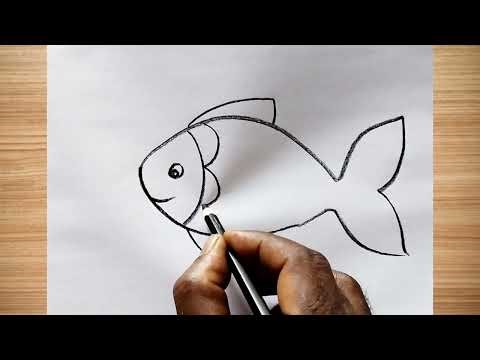 How to draw fish drawing easy step by step‪@DrawingTalent‬