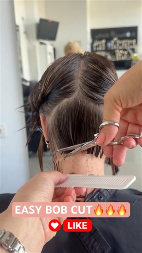 EASY BOB HAIRCUT BY VIVYAN HERMUZ! 🤩✂️🏆✨ #haircut #bobhaircut #bobhairstyle #bobhair #bob #shorts