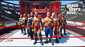 GTA 5 WWE 10-Man Battle Royal (GTA V WWE Mod)