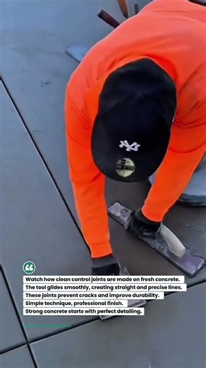 Perfect Concrete Finishing Lines! #construction #concrete #tools