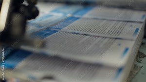 Close-up of the special machines for printing in process