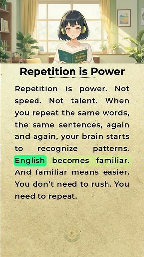 Repetition is Power | English Reading and Listening Practice #Learnenglish #speakconfidentenglish