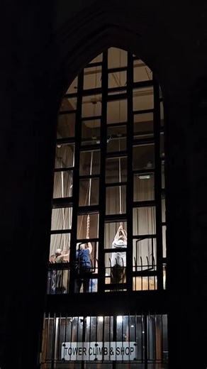 Coventry Cathedral Bells while practicing in the evening