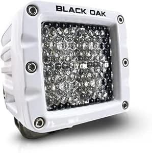 Black Oak LED Diffused LED POD Light 2-Inch 10W CREE XM-L2 Diffused Optics IP69K Waterproof, 3120 Lumens, Deck or Spreader Lights, Work Lights, Rear Bumper Lights