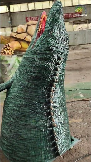 Half-body Animatronic Mosasaur realistic electronic simulation dinosaur model