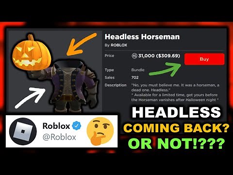 Is headless horseman going on-sale this year? ROBLOX ANSWERED!