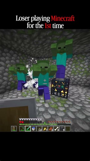 Noob playing Minecraft🥀 #minecraft #shorts