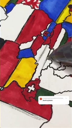 Drawing Europe map🇪🇺Austria🇦🇹Part 33#mapr#history#europe#geography#Austria#countryballs#shorts