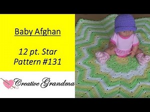 Twelve Pointed Star Baby Afghan Premier Yarns "Sweet Rolls* Crochet Tutorial