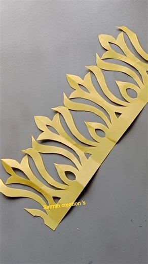 Easy paper border cutting idea. #diy #papercutting #papercraft #paperart