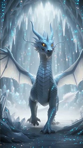 RARE ICE DRAGON SIGHTING in Frozen Cave! Unseen Winter Legend 🐉 #DeepFreeze #mythicbeast #animation
