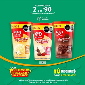 Con helado, 🍦 cualquier tarde de calor se disfruta más. Aprovecha nuestra gran variedad y encuentra tus sabores preferidos 😋 a los mejores precios. https://bit.ly/30GeWcq | Walmart México