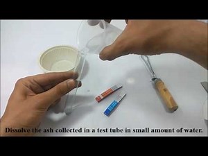 Testing the nature of oxide of a metal