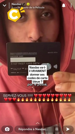 Nasdas va-t-il VRAIMENT donner ses codes de carte bleue ? #sinformersurtiktok #apprendresurtiktok #snapchat #nasdas @Team Nasdas ( officiel ) 🇫🇷