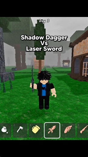 Shadow Dagger Vs Laser Sword #roblox #99nightintheforest #fypシ