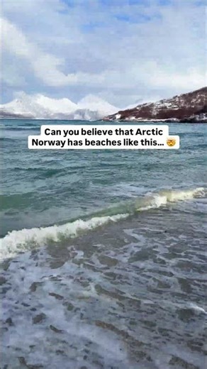 The most beautiful Arctic beach 🥹 #tromsø #arctic #norway #northerneurope