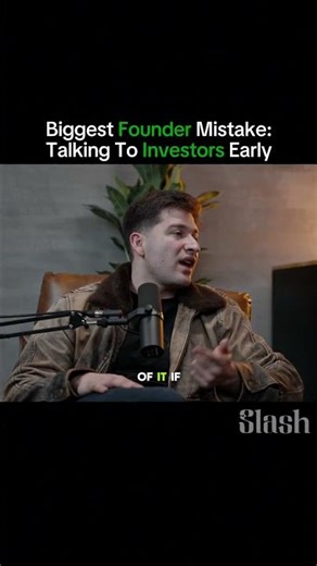 ‪@SlashFinancial‬ Talking to Investors Too Early Can Kill Your Startup