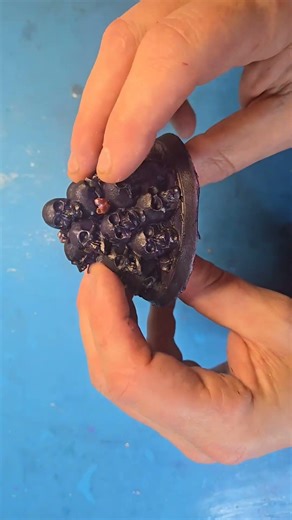 Purple heart pigment in #resin #skull with LED light base. #resinart #fantasy #dungeonsanddragons