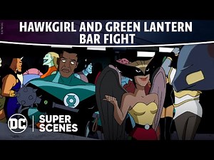 Justice League - Hawkgirl and Green Lantern Bar Fight | Super Scenes | DC