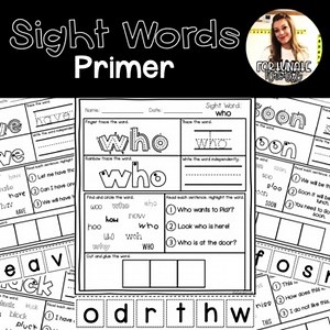 Kindergarten Sight Word Practice: Primer