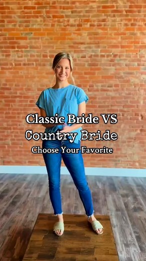 Are you a classic bride or a country bride? 👰🏻‍♀️💍 #wildrosebridal #weddingdress #bride #wedding #engaged #bridalshop #evansville #bridetobe #engaged #weddingdressshopping #bridalgown #2026bride #2027bride #weddingdressinspo #classicbride #countrybride | Wild Rose Bridal Evansville