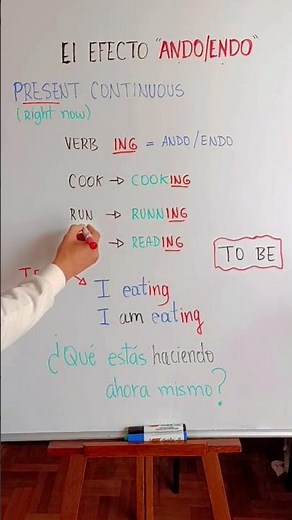 Present Continuous explicado fácil 😱 #ingles #hablaringles