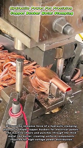 Hydraulic Power For Precision Copper Busbar Metal Stamping