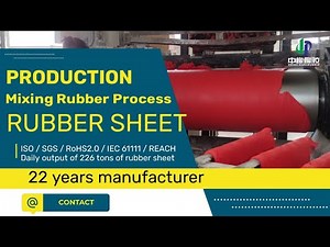 The unvulcanized rubber compound process of the red rubber sheet