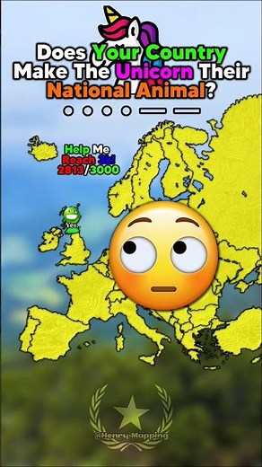 Does Your Country Make The Unicorn Their National Animal? #geography #europe #mapping #mapper #map
