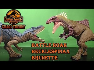 Jurassic world Chaos Theory Battle Roar becklespinax brunette toy review