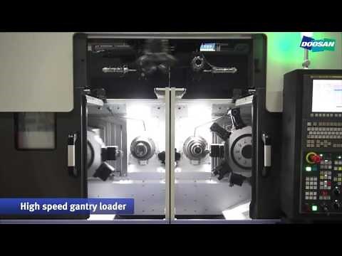 Doosan PUMA TW2600, CNC machine lathe in operation. Mills CNC