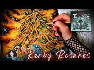 Embrace of Fire in Kerby Rosanes' Dark Fairytales | Adult Watercolour Colouring