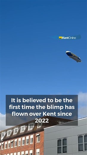 Goodyear Blimp flies over Kent for first time in four years