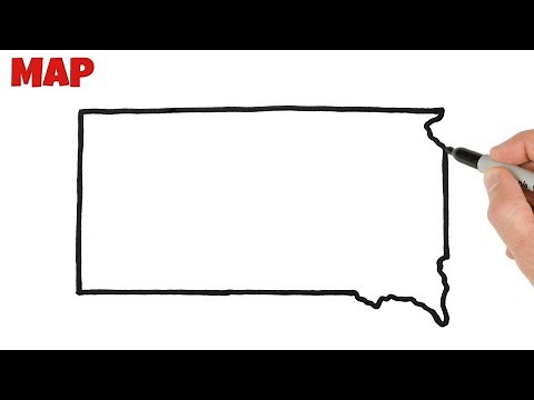 How to Draw South Dakota State | USA Map Drawing