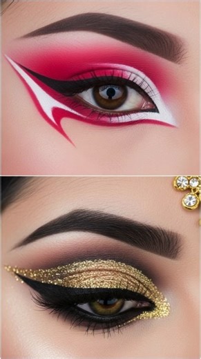 Chinese vs Pakistani Eye Makeup Comparison | Heavy Bridal Glam Split Frame