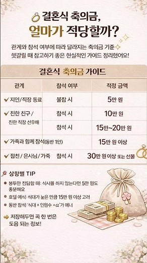 결혼식 축의금 가이드 #축하 #예의 #매너